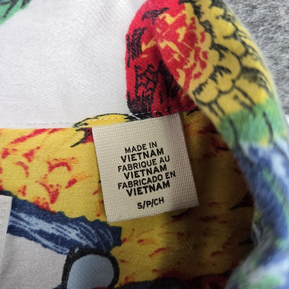 Vintage Levi's Hawaiian Camp Shirt Parrot Bowling Mens Sz Small Button Up Casual - Picture 3 of 14